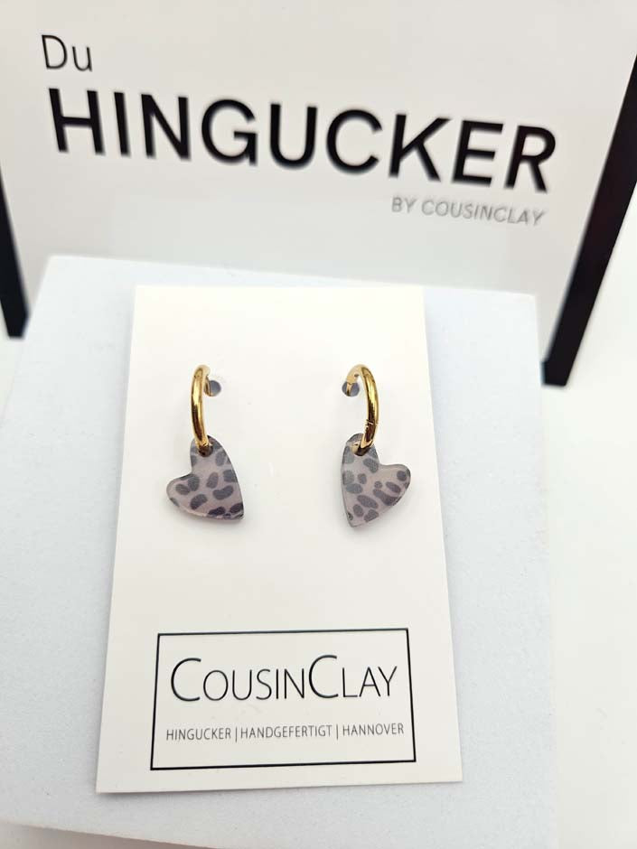 CATWALK-Creolen – Statement-Ohrringe im Leopardenmuster