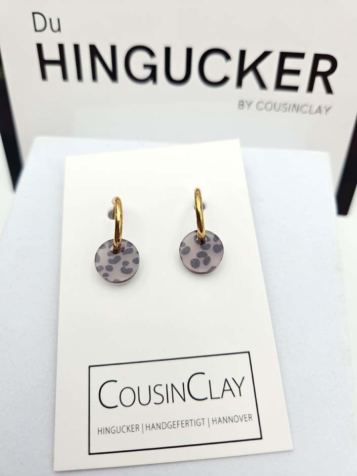 CATWALK-Creolen – Statement-Ohrringe im Leopardenmuster