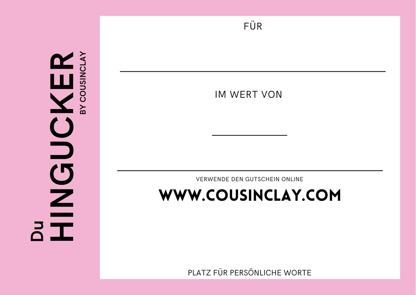 Gutschein per Abholung vor Ort