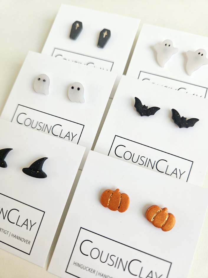 Halloween-Ohrstecker 👻⚰️🦇🎃🪄