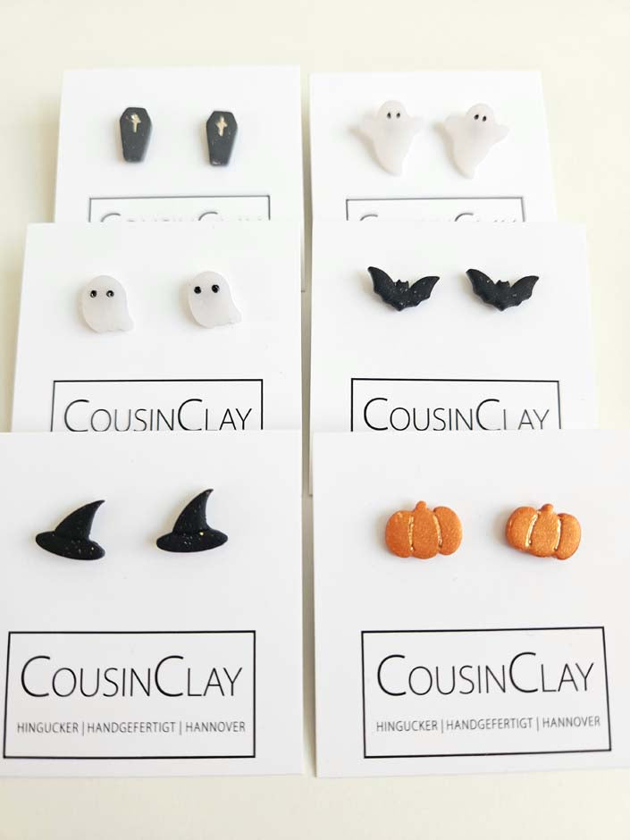 Halloween-Ohrstecker 👻⚰️🦇🎃🪄