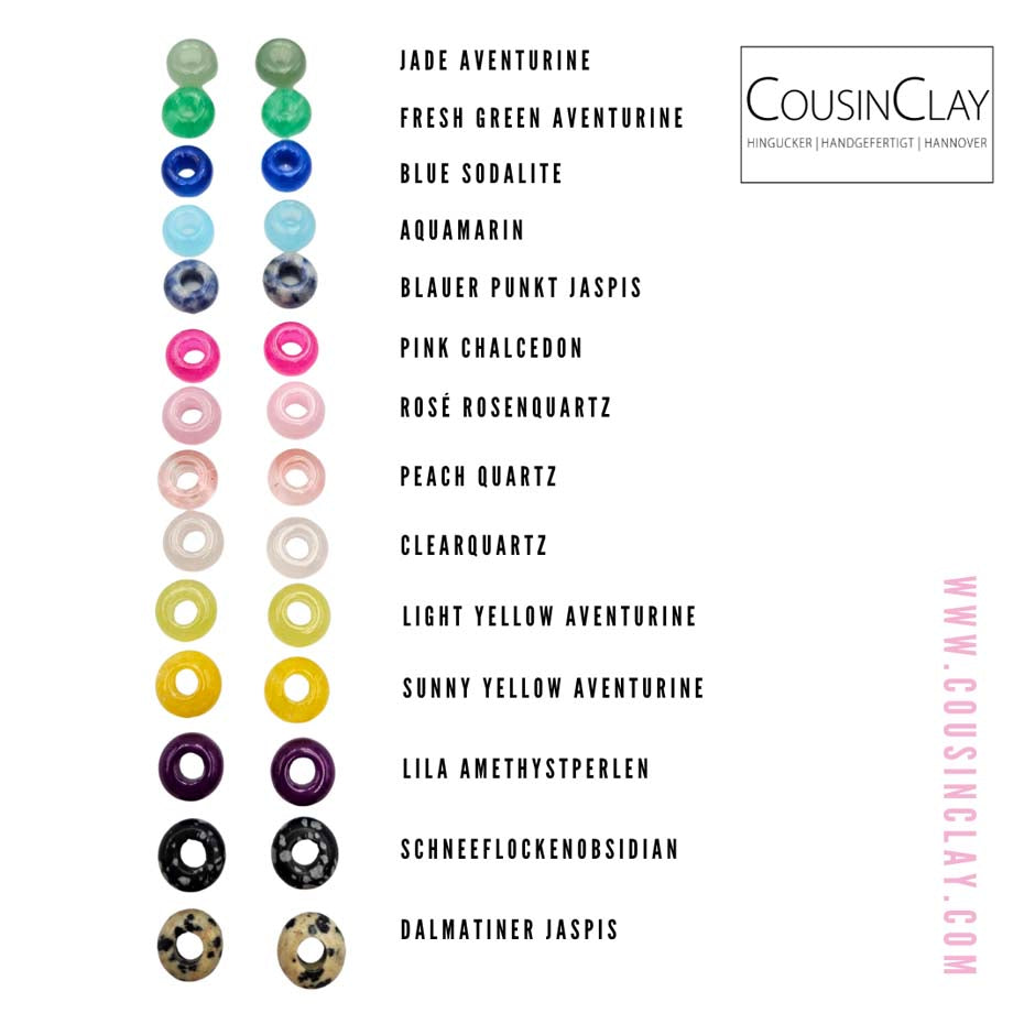 NATURSTEINE ▪️Du hast bereits Creolen und möchtest nur die Natursteine zum Wechseln? Kein Problem – du erhältst immer 2 Stück.