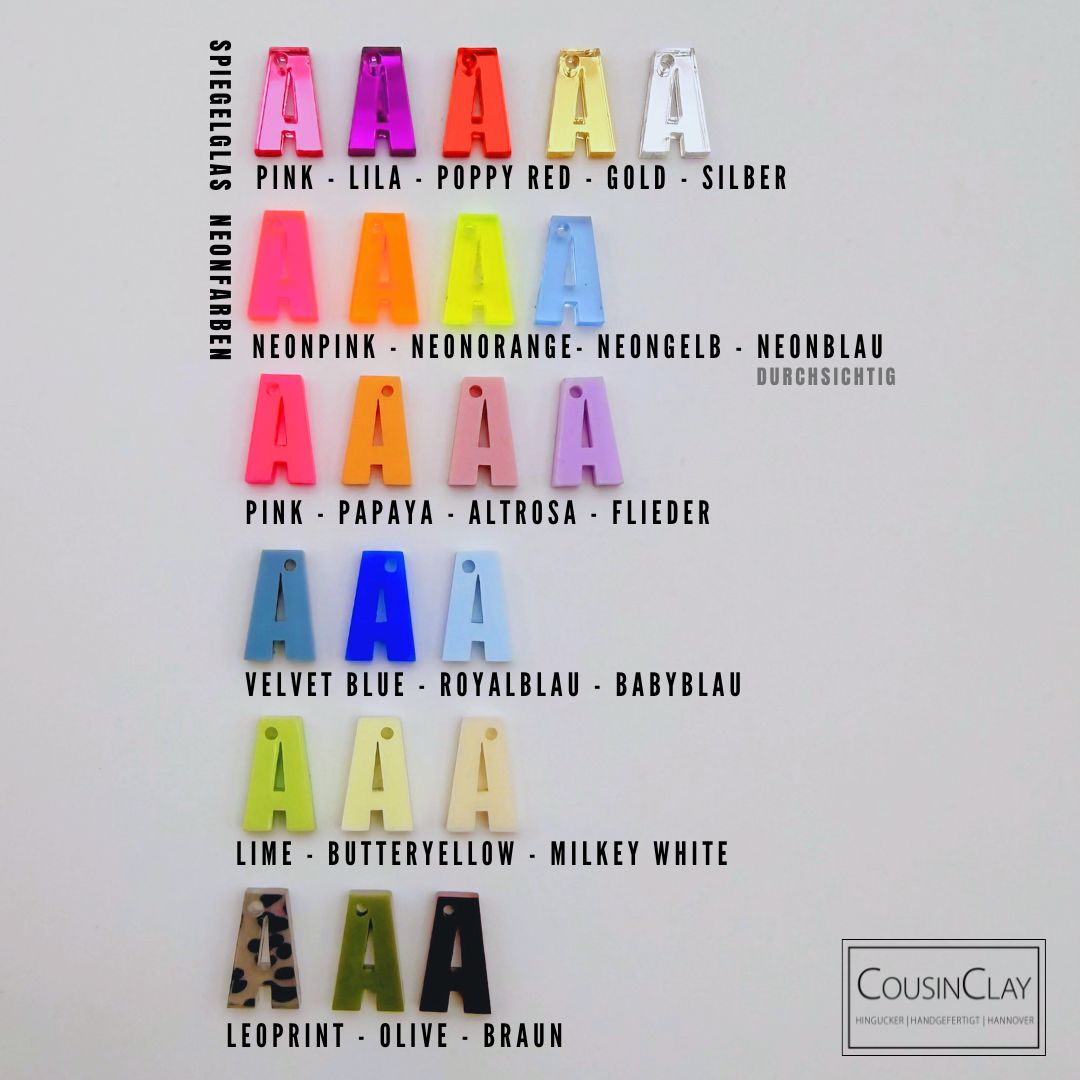 Kette mit Buchstaben und Highlighter - CousinClay
