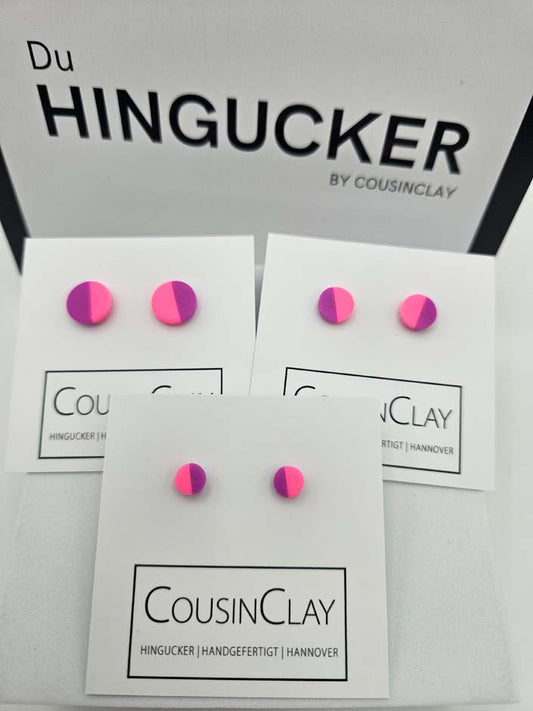 DUO - Ohrstecker Neonpink▪️Neonlila - CousinClay