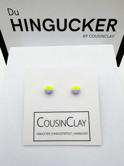 DUO - Ohrstecker Neongelb▪️Flieder - CousinClay