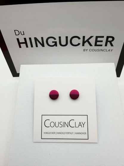 DUO - Ohrstecker   Himbeere ▪️Burgunder