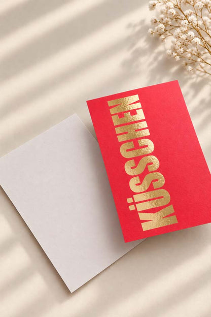Postkarte „Küsschen“ – Kleine Botschaft, große Liebe 💋