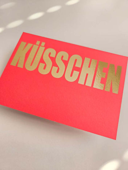 Postkarte „Küsschen“ – Kleine Botschaft, große Liebe 💋