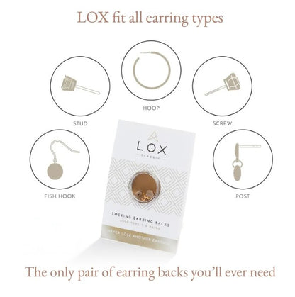Sicherheitsverschluss Ohrringe (LOX), 2 Paare