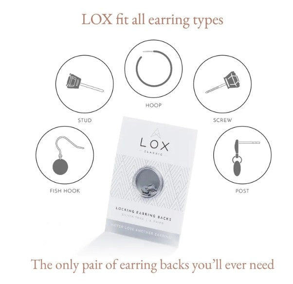 Sicherheitsverschluss Ohrringe (LOX), 2 Paare