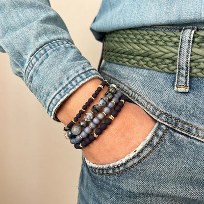 Handgefertigtes Armband        ▪️MINI MIDNIGHT BLUE