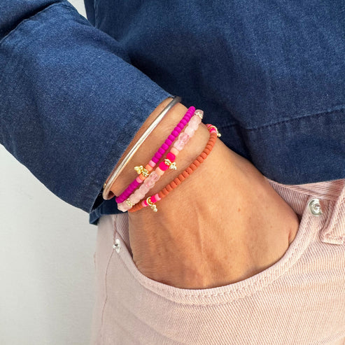 Handgefertigtes Armband        ▪️MINI ROC NEW FUCHSIA