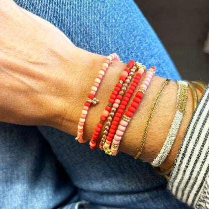 Handgefertigtes Armband        ▪️ROC RED FLAMINGO